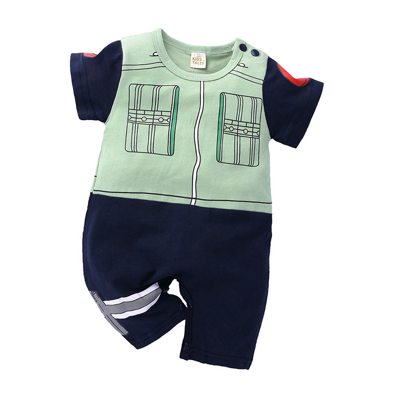 Summer Cartoon Anime Baby Boy Short Sleeve Romper