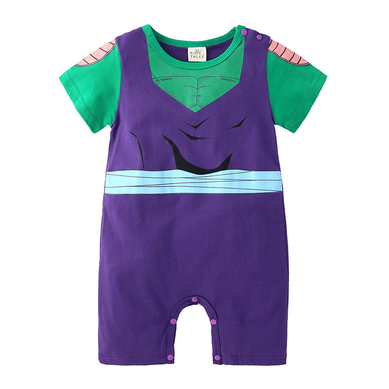 Summer Cartoon Anime Baby Boy Short Sleeve Romper