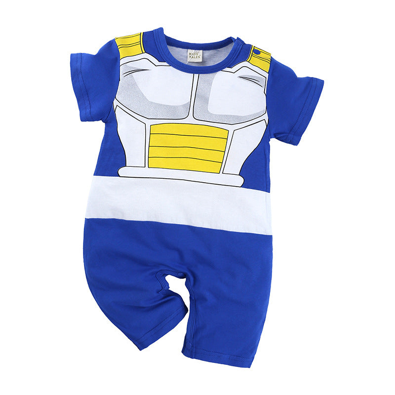 Summer Cartoon Anime Baby Boy Short Sleeve Romper