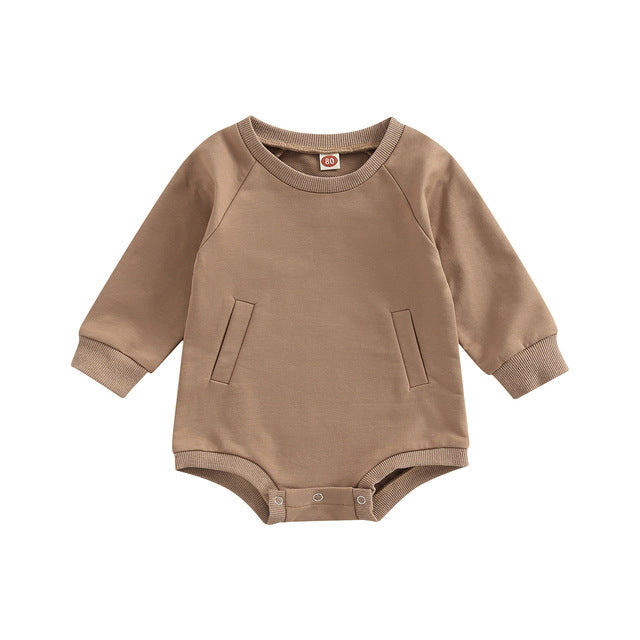 Autumn Solid Color Baby Clothes in Three Options