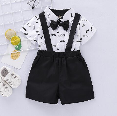 2Pcs Baby Boy Tuxedo Set with Bowtie (0-24m)