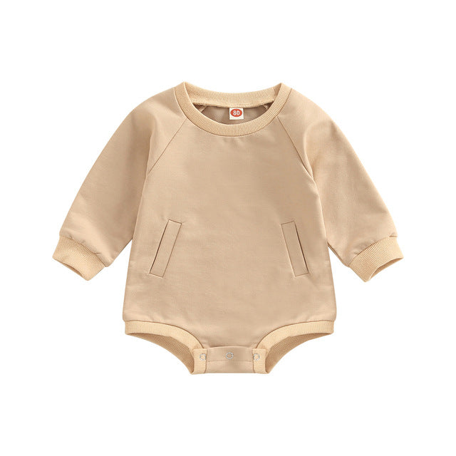 Autumn Solid Color Baby Clothes in Three Options